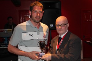 Away Travellers Player of the Year Paul Jones, and a short bloke!