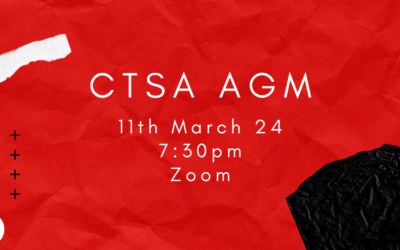 AGM – Monday 11th March 2024, Zoom – 7:30pm