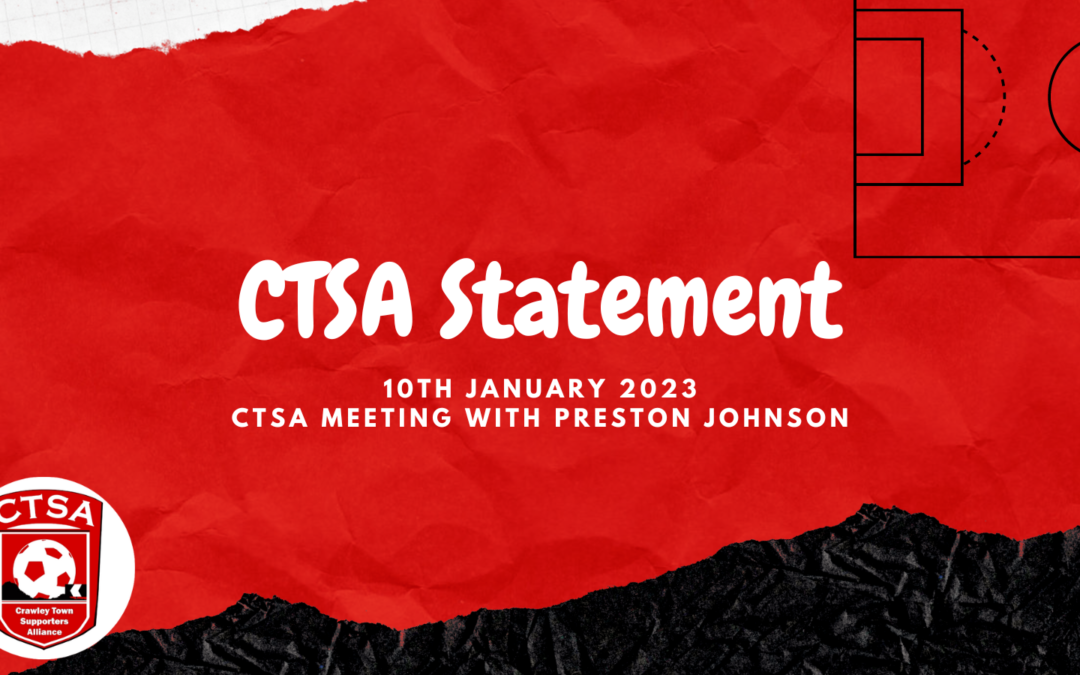 CTSA Statement – 10th January