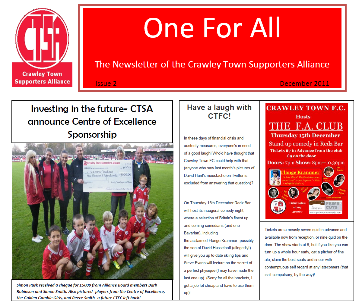 One for All- the newsletter of the Alliance-Issue 2 out now!