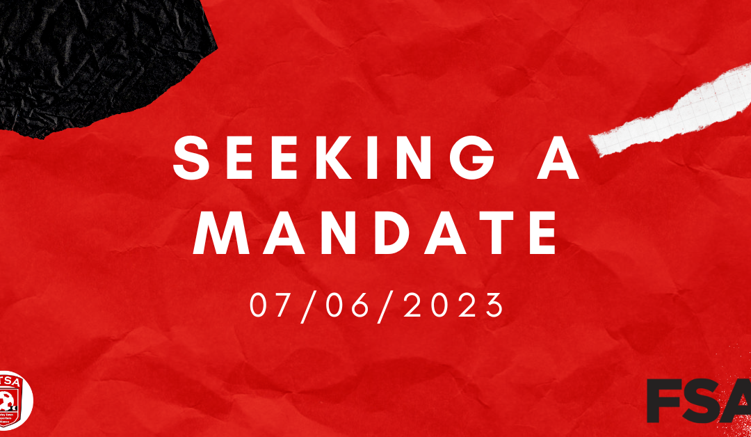 Seeking a mandate – 7th June 2023